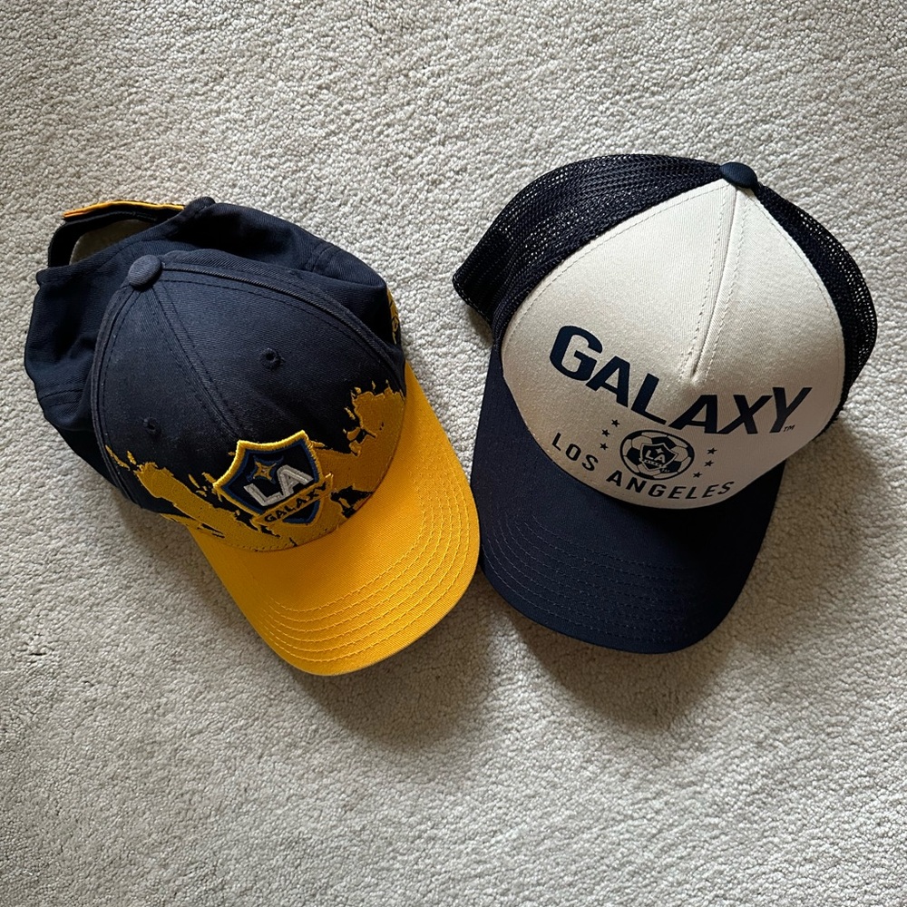 2 Los Angeles Galaxy Adjustable Hats - Blue